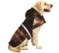 Streets In The Rain Waterproof Dog Raincoat And Rain Jacket With Hood, Reflective Strips And Adjustable Belly Strap, Fits Small To Large Dogs