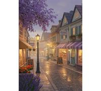 Streets Night 200 Piece Jigsaw Puzzles for Adults, Colourful, Challenging & Brainteasing Adult puzzles 200 Pieces Shops, Fun jigsaws for The Whole Family 14x10 inch