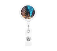 Streets of New York City Print Badge Holders for Securing onto Pockets and Purse Straps for Work Office Hospital