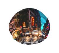 Streets of New York City shower caps with a double layer of, hold your hair well whether it is showering or bathing.