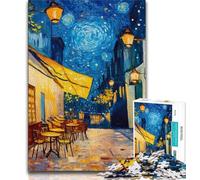 Streets Under The Night Sky Puzzles for Adults Teens 1000 Pieces,Help The Brain Exercise Addictive Toys to Cultivate Patience A Work of Art (75x50cm)