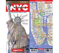 StreetSmart NYC Midtown Manhattan Map by VanDam,Inc.-- Laminated pocket sized city street Map with all attractions, museums, Broadway theaters, hotels and subway map, Edition 2019