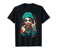 Streetwear skull monster with bold graffiti lines T-Shirt