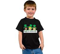 STREETWISE CLOTHING QUALITY CASUAL WEAR Boys Girls Happy St Patrick’s Day T-Shirt Men Women, Kids Leprechaun Patricks Day Outfit - Age Size 12-13 Years, Black