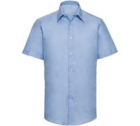 STREETWISE CLOTHING QUALITY CASUAL WEAR Girls Short Sleeve School Shirt - 2 Pack Polycotton Blouse School Uniform Shirt Classic Collar Easy Care - L, Blue