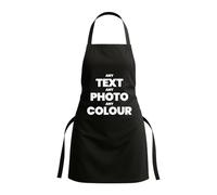 STREETWISE CLOTHING QUALITY CASUAL WEAR Personalised Apron for Adults - Custom Kitchen Cooking & Painting Apron, DIY Gift, One Size Fits All (Black)