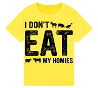 STREETWISE CLOTHING QUALITY CASUAL WEAR Vegan Humor Graphic Tee - Funny Printed Vegan Quote T-Shirt for Men, Women, Boys & Girls for Vegans & Plant-Based Enthusiasts Yellow XXL