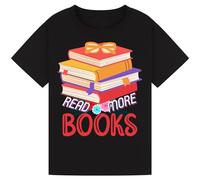 STREETWISE CLOTHING QUALITY CASUAL WEAR World Book Day Reading Enthusiast T-Shirt - Fun Family-Friendly Design for Kids, Boys, Girls, and Adults Black M