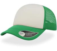 Streetwise Rapper Original Trucker Baseball Cap - Unstructured Front Panel with Mesh Fabric, Curved Visor, Foam Details, PVC Closure - 100% Polyester Construction Green/White