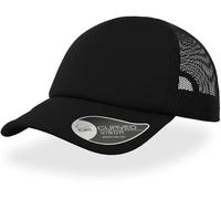 Streetwise Rapper Original Trucker Baseball Cap - Unstructured Front Panel with Mesh Fabric, Curved Visor, Foam Details, PVC Closure - 100% Polyester Construction Black