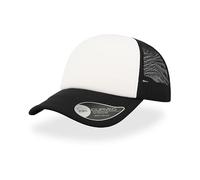 Streetwise Rapper Original Trucker Baseball Cap - Unstructured Front Panel with Mesh Fabric, Curved Visor, Foam Details, PVC Closure - 100% Polyester Construction Black/White