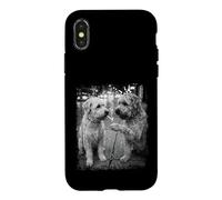 Streetwise Soft Coated Dogs Smoking Cigarette Urban Scene Case for iPhone X/XS
