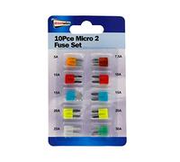 Streetwize | 10-Piece Micro 2 Fuse Set, Car Fuse Set | 5A, 7.5A, 10A, 15A, 20A, 25A, 30A | SWFUS3