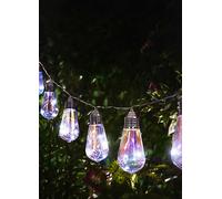 Streetwize 10 Piece Solar Plastic Iridescent Bulb String Lights