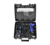 Streetwize - 12V Cordless Power Hammer Drill Set, 2000mAh Battery, 18 Torque Settings, 3 Modes (Drill,Screw,Hammer) 86pc Drill/Screw Set, 2 Speed, LED Light 0-1400RPM