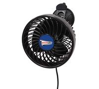 Streetwize - 360° Car Fan with 2 Speed Controls - 12V Portable - 3 Single Oscillating Power - 1 Metre Cable - Helps to keep the vehicles interior cool for comfort whilst travelling Black