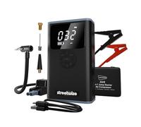 Streetwize - 4-In-1 Car Jump Starter, 800A Portable Car Jump Starter Booster (Up to 5.0L Petrol/3.0L Diesel) with Built-In Air Compressor, LED Torch & Portable Power Bank Phone Charging, USB Ports