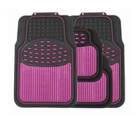 Streetwize SWTP7 Revelation Mat Set Metallic Anti-Slip Car Mats - Heavy Duty, All Weather - Car Interior Accessory (Pink)