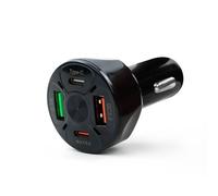 Streetwize Accessories - Fast Charging 12V USB Car Adapter, 2 USB Ports | 2 Type-C Ports | 5A Cigarette Lighter Socket Car Charger - for iPhone 15 14 13 12 Pro Max SWUSB21
