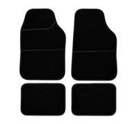 Streetwize Car Floor Mat Set SWBCM - Velour Anti-Slip, Set of 4, Black