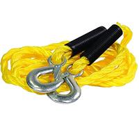 Streetwize - Braided Tow Rope with 2 Metal S Hooks - 1.5 Tonne - Yellow, 3.5 Metre - Suitable for Pulling: Small Cars and Vans