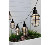 Streetwize Caged Lantern Solar String Lights White