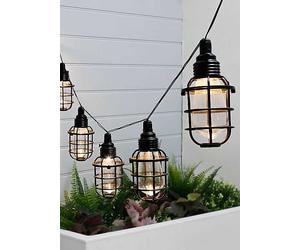 Streetwize Caged Lantern Solar String Lights White