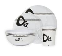 Streetwize Camping Caravan Picnic Fishing Travel Melamine 16Pc Dining Dinner Set - Abstract