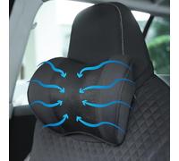 Streetwize - Car Neck Pillow, Breathable Memory Foam Car Headrest Pillow for Driving with Adjustable Strap, Removable Cover, Comfortable Ergonomic Design, Machine Washable SWMAS4