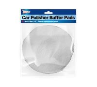 Streetwize - Car Polishing Bonnet Buffer Pads - 4 Pieces - Reusable - Will fit any standard 10” polisher