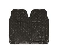 Streetwize SWUXM7 Checker Plate Front Rear Car Floor Mats 4 Pieces Black
