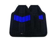 Streetwize Delphin [Set of 4], Rubber Car Mat, Anti-Slip Backing, Heel Pad, Universal Fit (Blue)