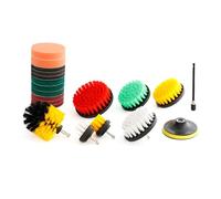 Streetwize - Drill Brush For Cleaning, 20-Piece Drill Brush Set | Power Scrubber Cleaning Kit For Bathroom, Sink, Kitchen, Shower Tub, Carpet Scrubber, Car, Boat Upholstery SWCR39