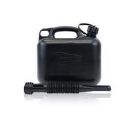 Streetwize Durable Plastic Jerry Fuel Oil Diesel Can Container & Funnel - Black