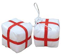 Streetwize England Furry Dice Ball Red White