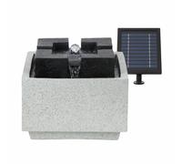 Streetwize Garden Square Raised Solar Water Fountain - Grey