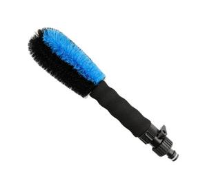Streetwize Hard Bristle Flow Thru Alloy Wheel Brush With Non-Slip Soft Handle