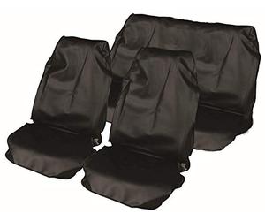 Streetwize HDWS Black Heavy Duty Waterproof Black- [2 Front/1 Rear] Full Set "Nylon" Seat Protectors- In Zip Bag