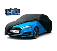 Streetwize - Indoor Car Cover, Black | Soft Fleece Inner Material, Scrath Safe | Elasticated Hem for snug Fitting, Paint Protection | Dust Protector (Large)