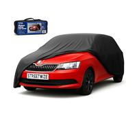 Streetwize - Indoor Car Cover, Black | Soft Fleece Inner Material, Scrath Safe | Elasticated Hem for snug Fitting, Paint Protection | Dust Protector (Medium)