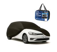 Streetwize Large Car Cover - Water Resistant, Breathable Full Protection from Dust, Dirt, Bird Droppings, UV Rays & Snow - Elasticised Fit with Buckle Strap - 482x177x117 cm