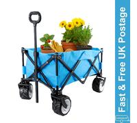 Leisurewize- Heavy Duty Outdoor Trolley - Folding All Terrain Trolley Cart with Wheels, 80kg Capacity, Steel Frame & Weather-Resistant Fabric, 89 x 49 x 57cm
