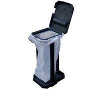Streetwize Accessories Leisurewize LWACC37 Eco Bin - Black, Easy to Assemble Snap Together Eco Bin, with 10 Bin Liner, Twin Peg Points