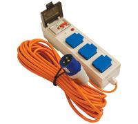 Leisurewize - 15 Metre Caravan Mains Lead to UK Plug Socket - 240v - Cable Trip, Camp Site Boats Caravanning (LWACC486)