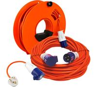 Streetwize Netagon Travel Kit Heavy Duty Extension Lead Cable With Reel & Hook Up Adaptor