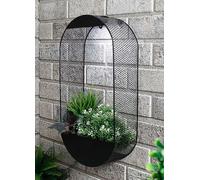 Streetwize Oval Solar Wall Planter One size Black