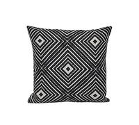 Streetwize Pair of Aztec Diamond Scatter Cushions Black