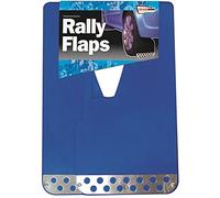 Streetwize - Pair of Blue Rally Style Mud Flaps - Chrome Plated - Sporty Design, Heavy duty Mud Guards