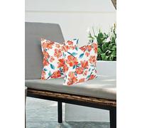 Streetwize Pair Red Leaf Tropical Cushions Red