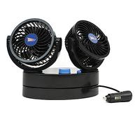 Streetwize - Portable Twin Cyclone Oscillating 12v Car Fan | Dual Speed with On/Off Button | 360° Degree Fan | Ideal For: Cars, Van, 4x4's, Caravans and Motorhome's SWCF5